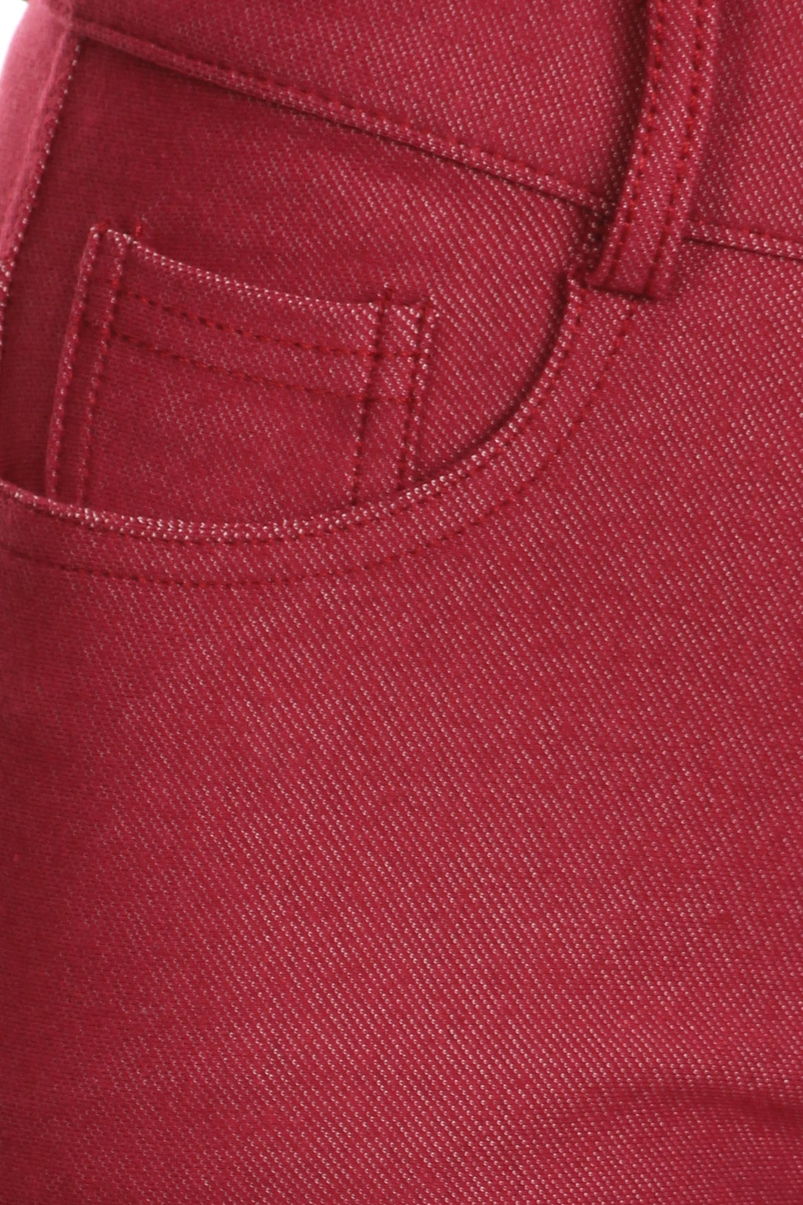 Double Take 5 Pocket Capri Jeggings - Burgundy