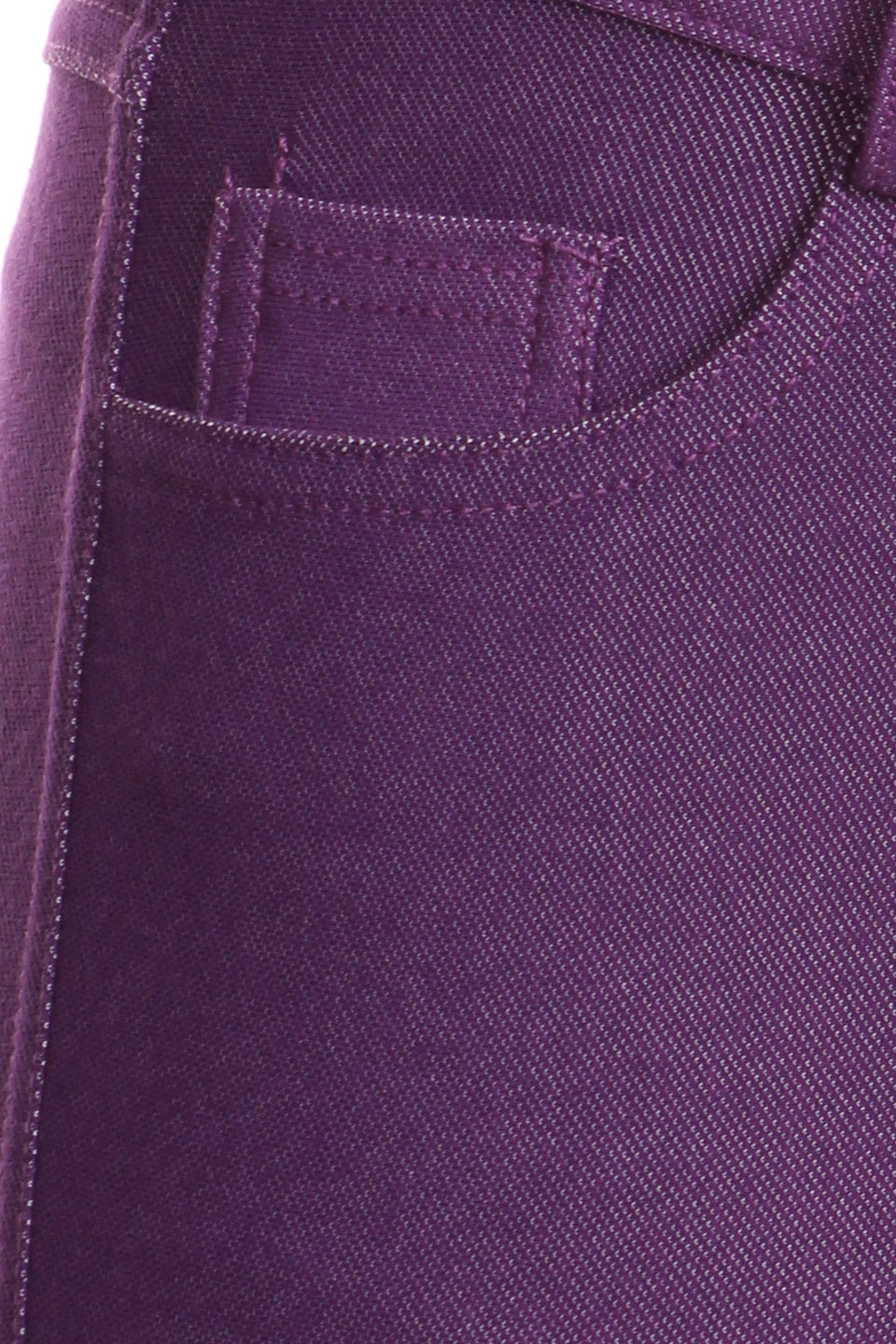 Double Take 5 Pocket Capri Jeggings - Purple